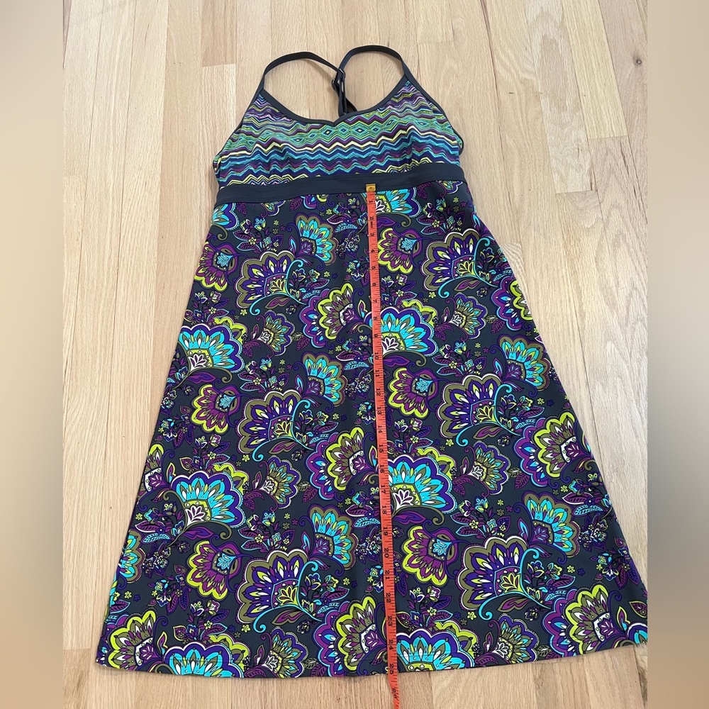 Athleta Swim Dress Paisley Blue/Purple/Grey. Size Medium - Picture 3 of 6